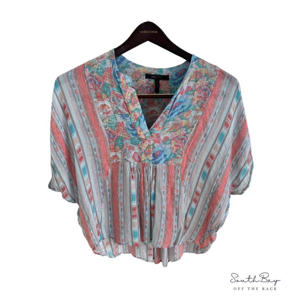 BCBGMAXAZRIA Skartlett Relaxed Handkerchief Top - Size XS